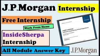 JP Morgan Virtual Internship Answers | Insidesherpa virtual internship jp morgan answer-All Module