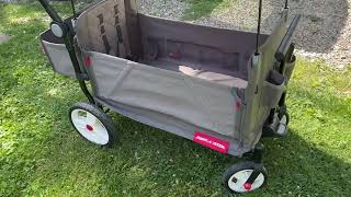 Radio Flyer Odyssey Stroll 'N Wagon, Grey Push Wagon with Canopy and Bag Review