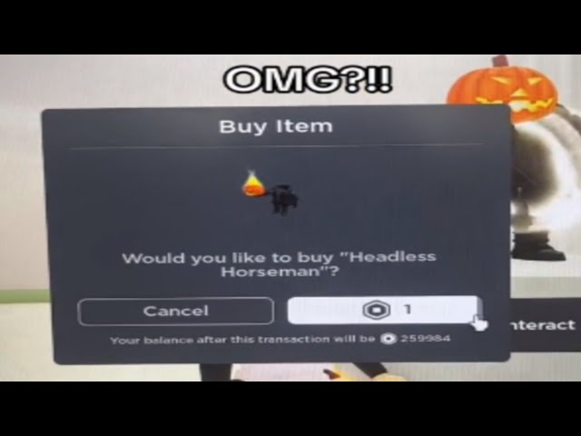 Roblox Accidentally Gives Away Headless Horseman For Free