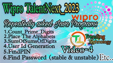 Wipro Talent Next Program 2023 Mile Repeatedly asked Programs video-4 #wipro #bsktrending #fullstack