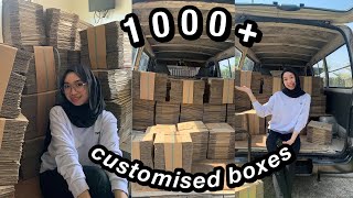 I ORDERED 1000+ BOXES FOR MY SMALL BUSINESS! | Ziqqra Cookies