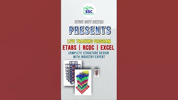 ETABS I RCDC I EXCEL START OF NEW BATCH (15) LIVE TRAINING I STRUCTURAL ENGINEERING I CIVIL ENGGI