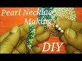 DIY PEARL NECKLACE MAKING at Home / SIMPLE Necklace making tutorial / #myhomecrafts / Jewellery