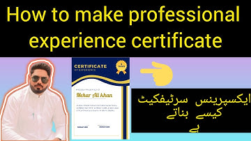 How to make professional Experience certificate using Canva app