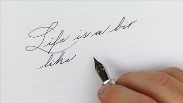 Using the Gravitas Pen silver to write a beautiful quote in Spencerian - Handwriting practice #139