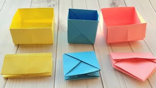 DIY 3 easy ways to origami paper box folding method of ecofriendly garbage bag