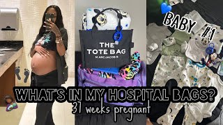 PREPARING FOR LABOR AND DELIVERY♡🤰🏾|What&#39;s in my hospital bags-37 weeks pregnant|TIANNAMARIE