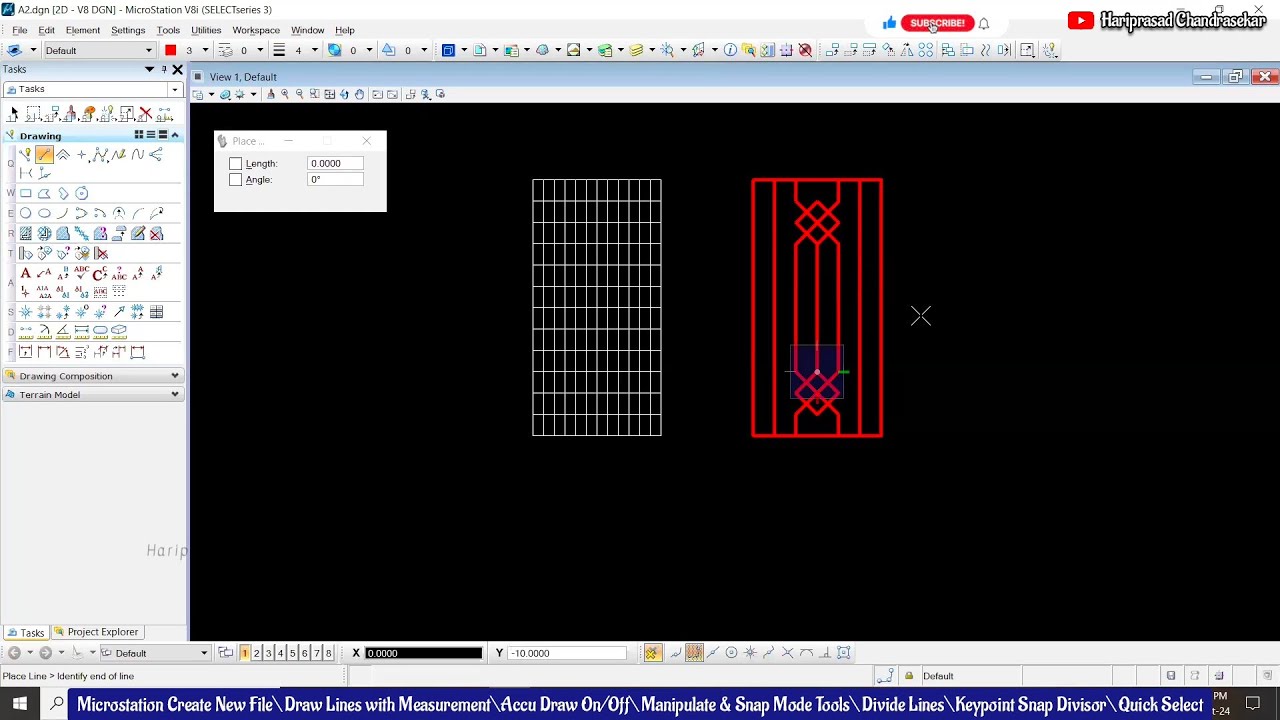 Microstation New File\Draw Lines with Measurement\Manipulate & Snap ...