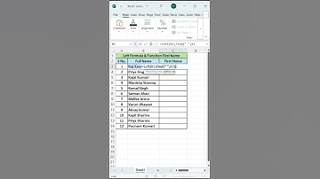 Excel LEFT Formula Explained in 60 Seconds | Pro Excel Tip |#excel #viral #shorts