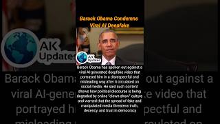 Barack Obama Condemns Viral AI Deepfake.#newstoday#obama #deepfake#usa #latestnews #america