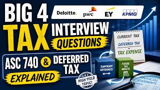 Big 4 US Tax Interview Questions(ASC 740 & Deferred Tax Explained) Big 4 US Tax Interview Questions(ASC 740 & Deferred Tax Explained)