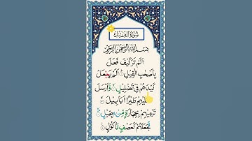 Surat Al-Fil (The Elephant) | سورة الفيل | Mishary Rashid Alafasy