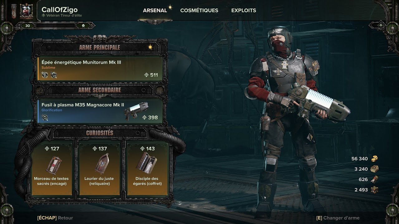 DarkTide Veteran Damnation high intensity. Mk II Plasma Gun/MK III Power Sword