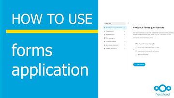 How to use Forms app in Nextcloud