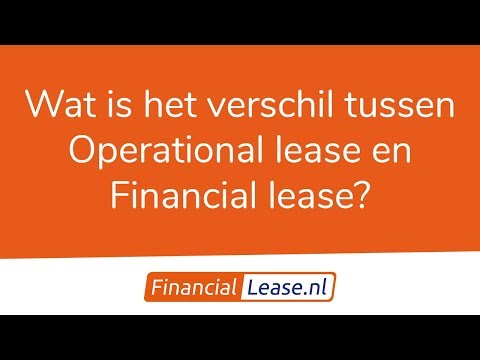 Video: Verschil Tussen Financiële Lease En Huurkoop