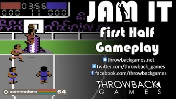 Jam It Commodore 64 - basketball first half gameplay
