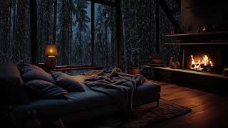 Comfortable and warm in a warm bed on a winter day | Relaxing chimney sound