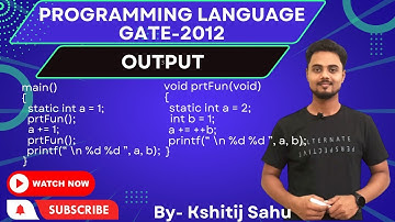 Programming Language GATE-2012 Problem Solution
