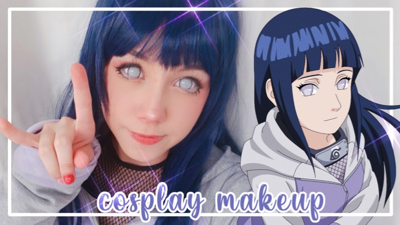 HINATA HYUGA COSPLAY MAKEUP- Me transformei na Hinata de Naruto Shippuden💜