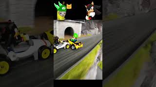 Banana Cat x Mario Kart Race 🚕🆚🚅 ( P-3 ) #cat #bananacat #mario #sonic #shorts