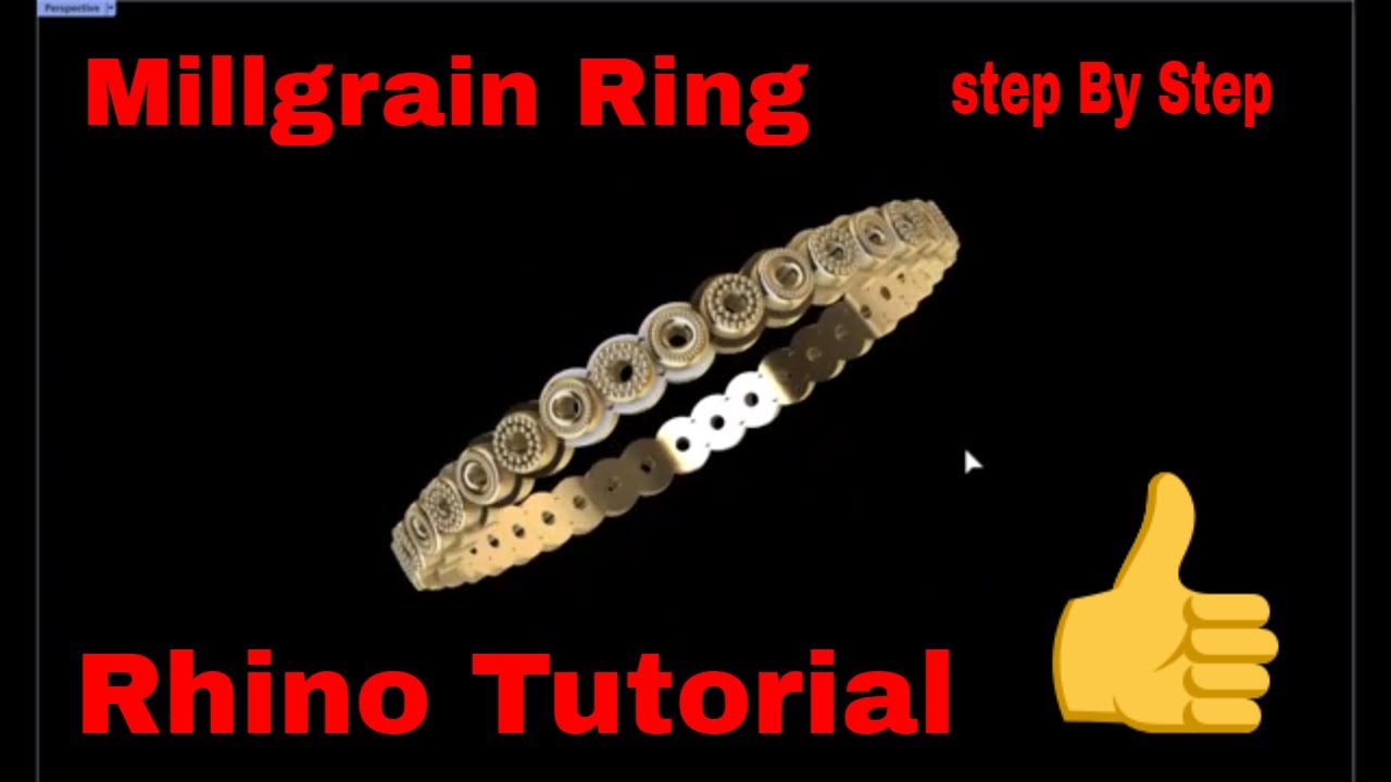 How to create 3d milgrain engagement ring in rhino 3d #014 | Rhino ...