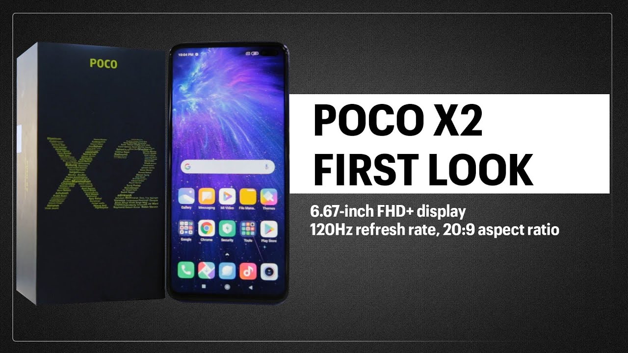 Poco X2 first look The 120Hz punchhole screen, clean glass back stand