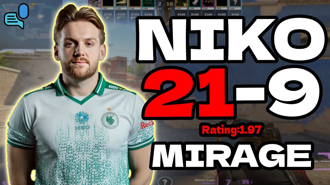 NiKo 21-9 w/teses +VOICE | Rating 1.97 | mirage FACEIT EU Ranked | Jan 17, 2026