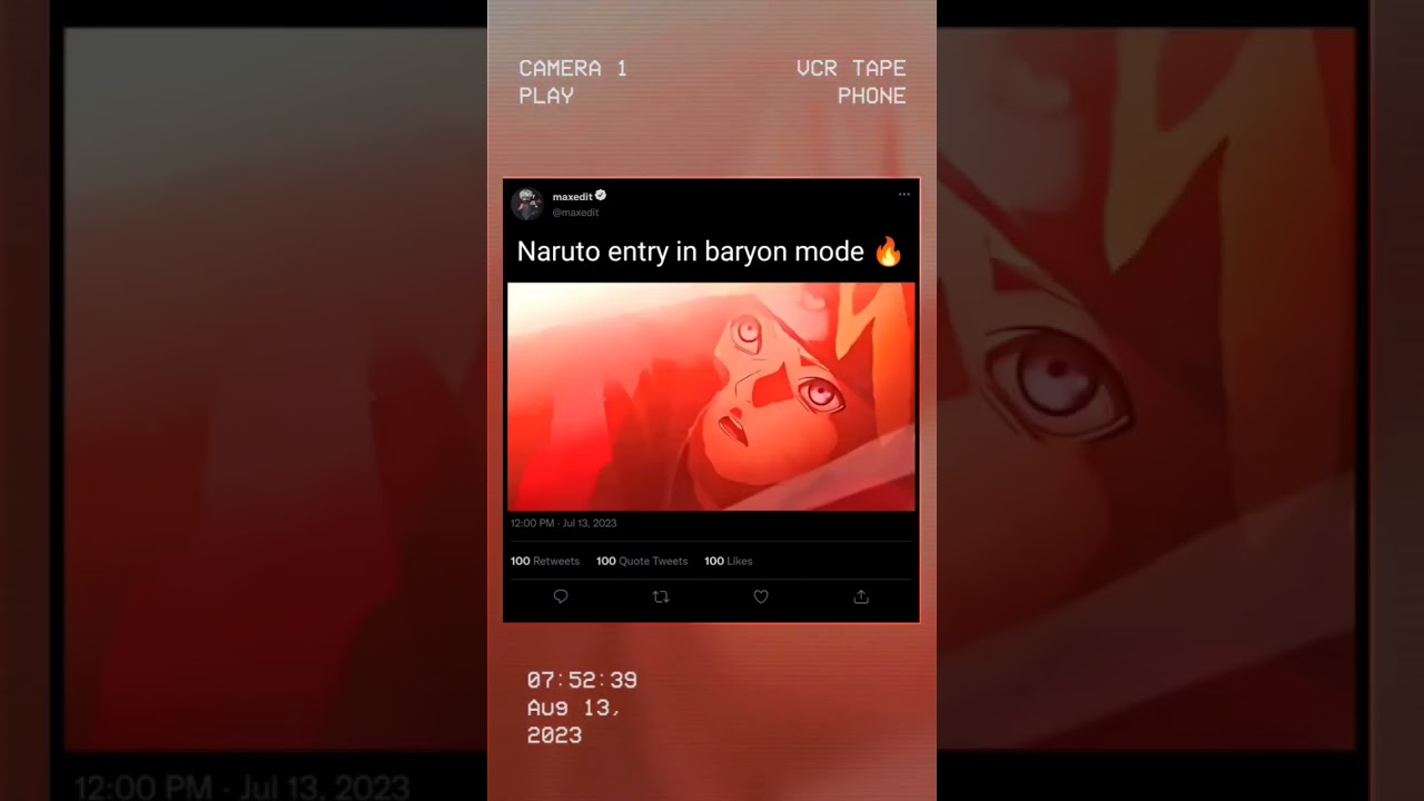 when Naruto entry in baryon mode 🔥 #naruto #shorts #baryonmode #kurama
