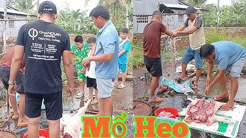 Làm thịt con heo chuẩn bị cho ngày đám giỗ miền tây.