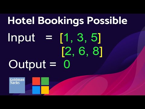 Hotel Bookings Possible | InterviewBit | Goldman Sachs & Microsoft Question