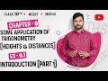 Class 10 Maths Ex 9.1 Intro (Part 1) Ch 9 Some Applications of Trigonometry (Heights & Distances)