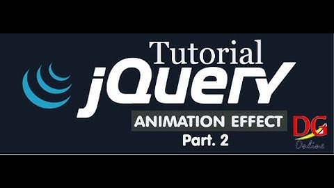 jQuery Tutorial - Animation Effect With Adobe Dreamweaver Part 2