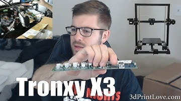 Tronxy X3 3d Printer Kit Unboxing! Aluminum Frame Build