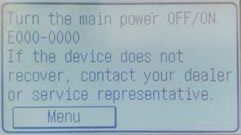 Canon 2204 Error E000 0000।।Fix Canon Error