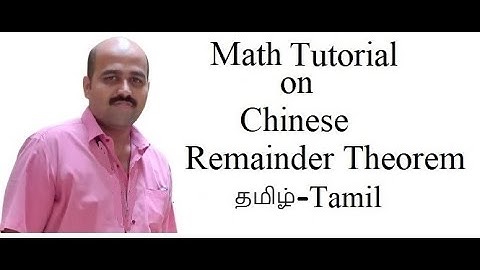 Chinese Remainder Theorem - Number theory