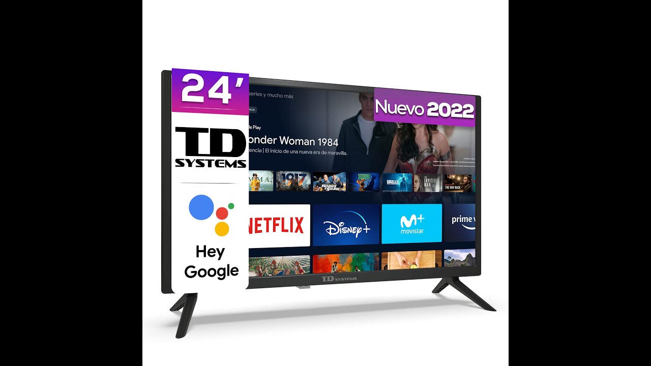 TD Systems - Smart TV 24 Pulgadas Led HD, televisor Hey Google Official  Assistant, Control por Voz, Android 11 - PRIME24X14S