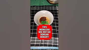 TIPS MEMASAK MIE INSTAN DENGAN BENAR #tips #tutorial #education #information #ideas #cara