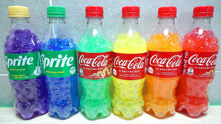 Pouring water beads from Coca Cola, Fanta, Pepsi, Sprite bottle [Fun ASMR TECHS]