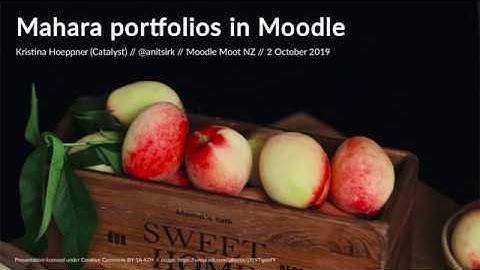 Mahara portfolios in Moodle