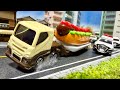 【映画風コマ撮り】ホットドッグカー走る｜リアル【働く車】Mini Car 