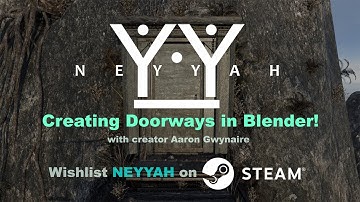 Neyyah Game Devlogs / Creating Doorways in Blender (3D modelling for Neyyah)