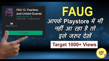 FAUG Game Play Store Download Link incompatible & all error solved | FAU G | YTI Tech