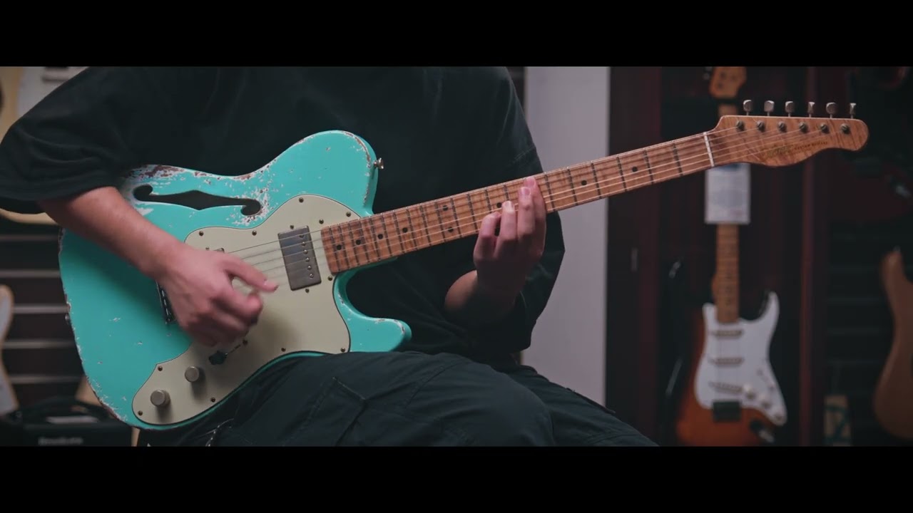 Xotic XTC-3 Thinline / Surf Green Heavy Aged - YouTube
