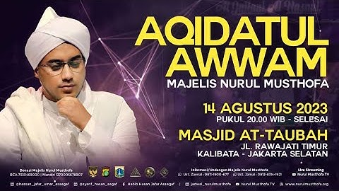 🔴 LIVE |  Majelis AQIDATUL AWAM   [Masjid At-Taubah] Jl Rawajati Timur, Kalibata Jakarta Selatan