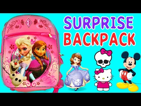 SURPRISE BACKPACK Barbie Monster High Hello Kitty Mickey Mouse Clubhouse Frozen MLP Sofia The First