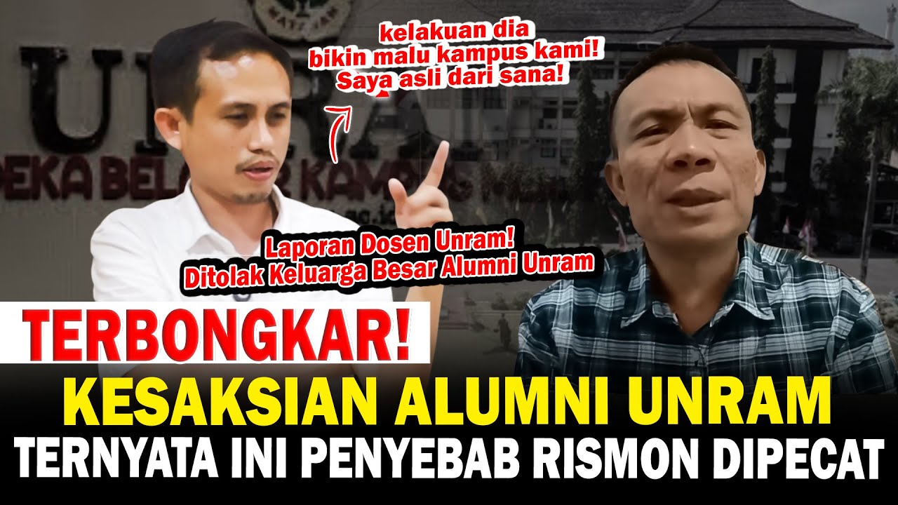 Terbongkar! Kesaksian Alumni Unram Ternyata Ini Penyebab Rismon Dipecat