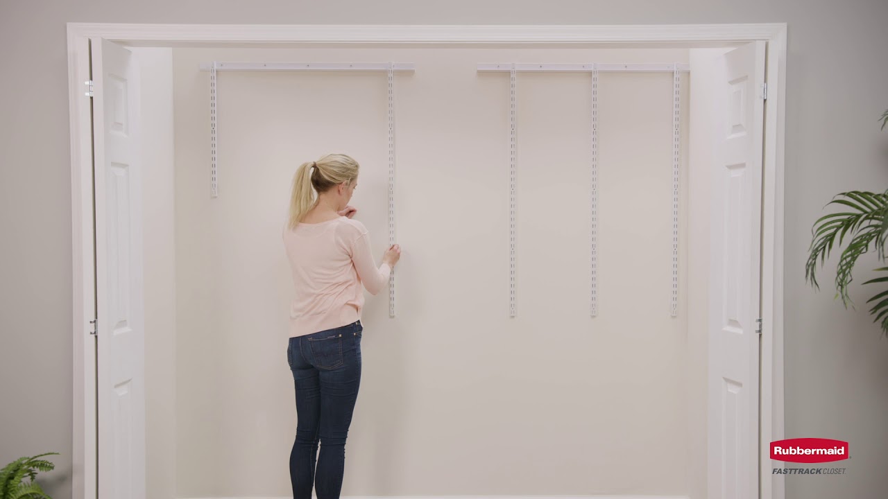 Installing Rubbermaid® FastTrack™ Customizable Closet YouTube