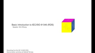 IEC/ISO 81346 (RDS) - Introduction and application