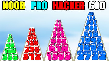 Number Run NOOB vs PRO vs HACKER vs GOD