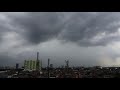 Leading edge of a thunderstorm  hits Jakarta - Timelapse 4K
